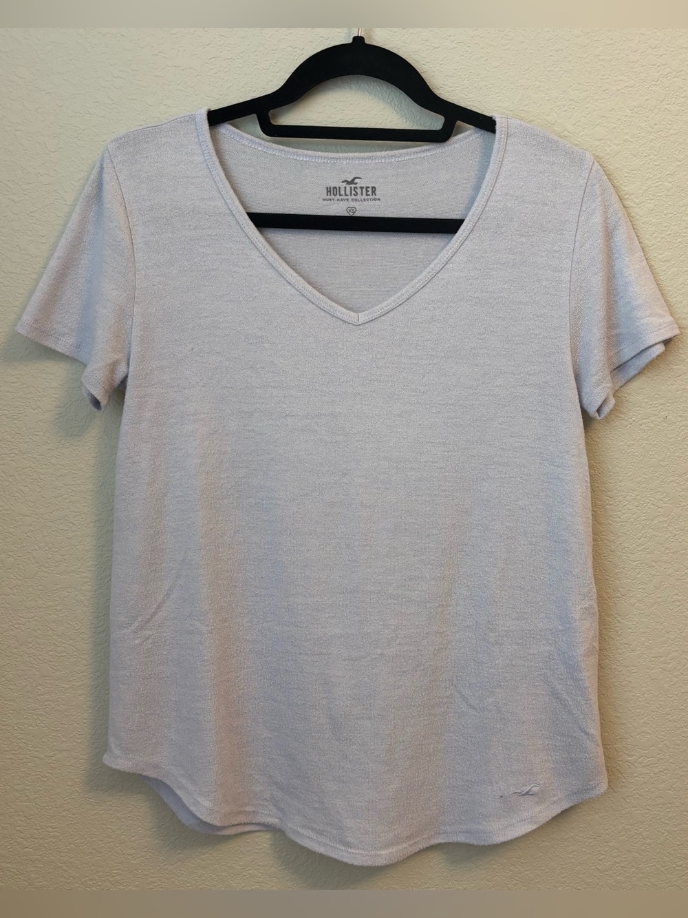 Hollister Light Blue Easy V-Neck Tee